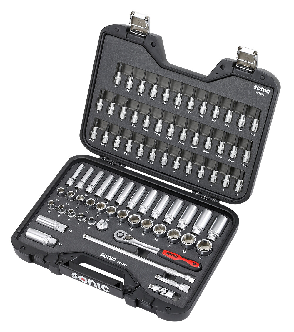 Werkzeug Sonic BMCS Stecknuss- und Biteinsatz-Satz 3/8" 76-tlg. 207601