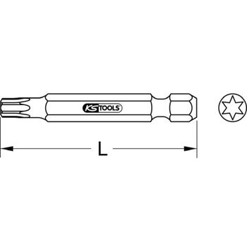 1/4" Bit Torx, 50mm, T6
