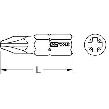 1/4" Bit PZ, 25mm, PZ4, 5er Pack
