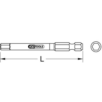 1/4" TORSIONpower Bit Innen6kant, 75mm, 3mm