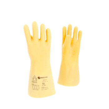 Elektriker-Schutzhandschuh mit Schutzisolierung, Größe 10, Klasse 3, weiß
