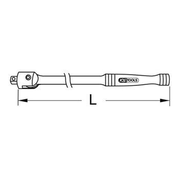 3/8" CHROMEplus Gelenk-Steckgriff, 260mm