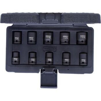 3/8" 12-kant-Kraft-Stecknuss-Satz, kurz, 10-tlg