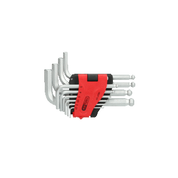 Kugelkopf-Innensechskant-Winkelstiftschlüssel-Satz, 10-tlg, kurz, 1,5-10mm