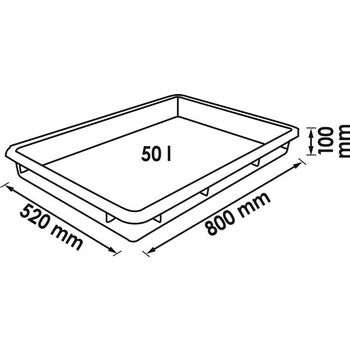 VIGOR Mehrzweckwanne · 50 l · V5488