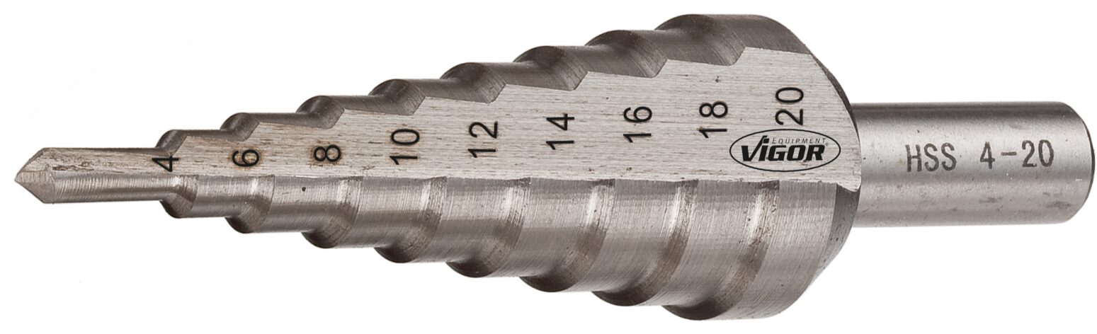 VIGOR HSS-Stufenbohrer · 4 – 20 mm · V2395 · 4 - 20