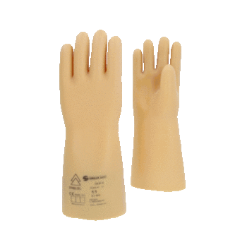 Elektriker-Schutzhandschuh mit Schutzisolierung, Größe 11, Klasse 4, weiß