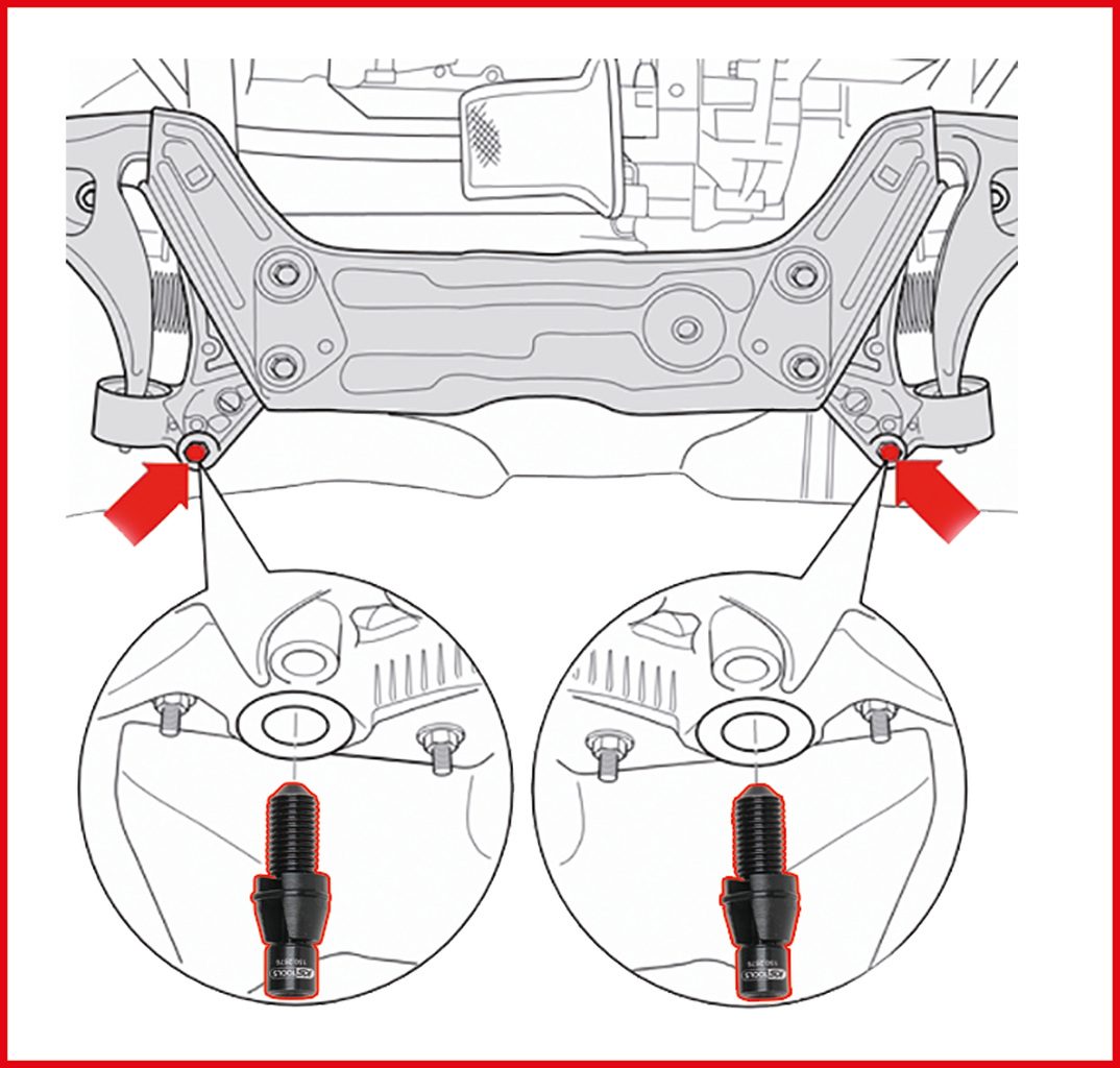 VAG Fixierbolzen-Satz für Hilfsrahmen M14 x 1,5, 4-tlg