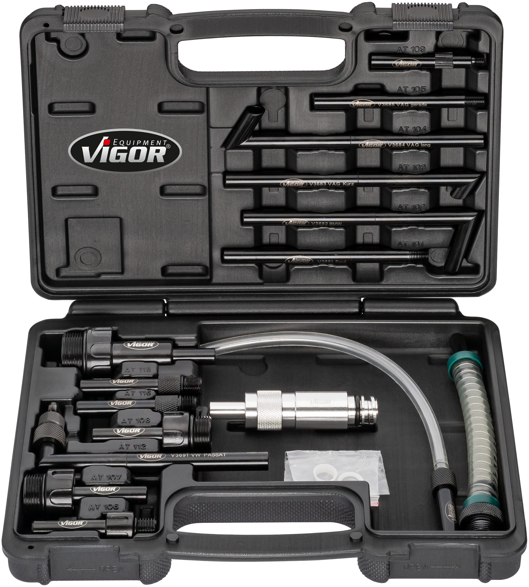 VIGOR Öl-Einfüllgerät mit Adapter Satz · V4385N · Anzahl Werkzeuge: 18
