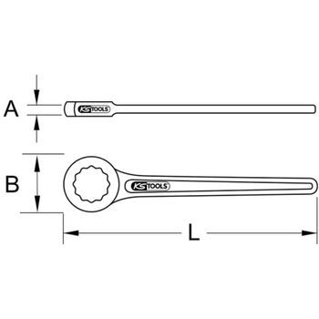 Einringschlüssel, gerade, 3.1/8"