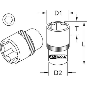 3/8" Stecknuss, 24mm