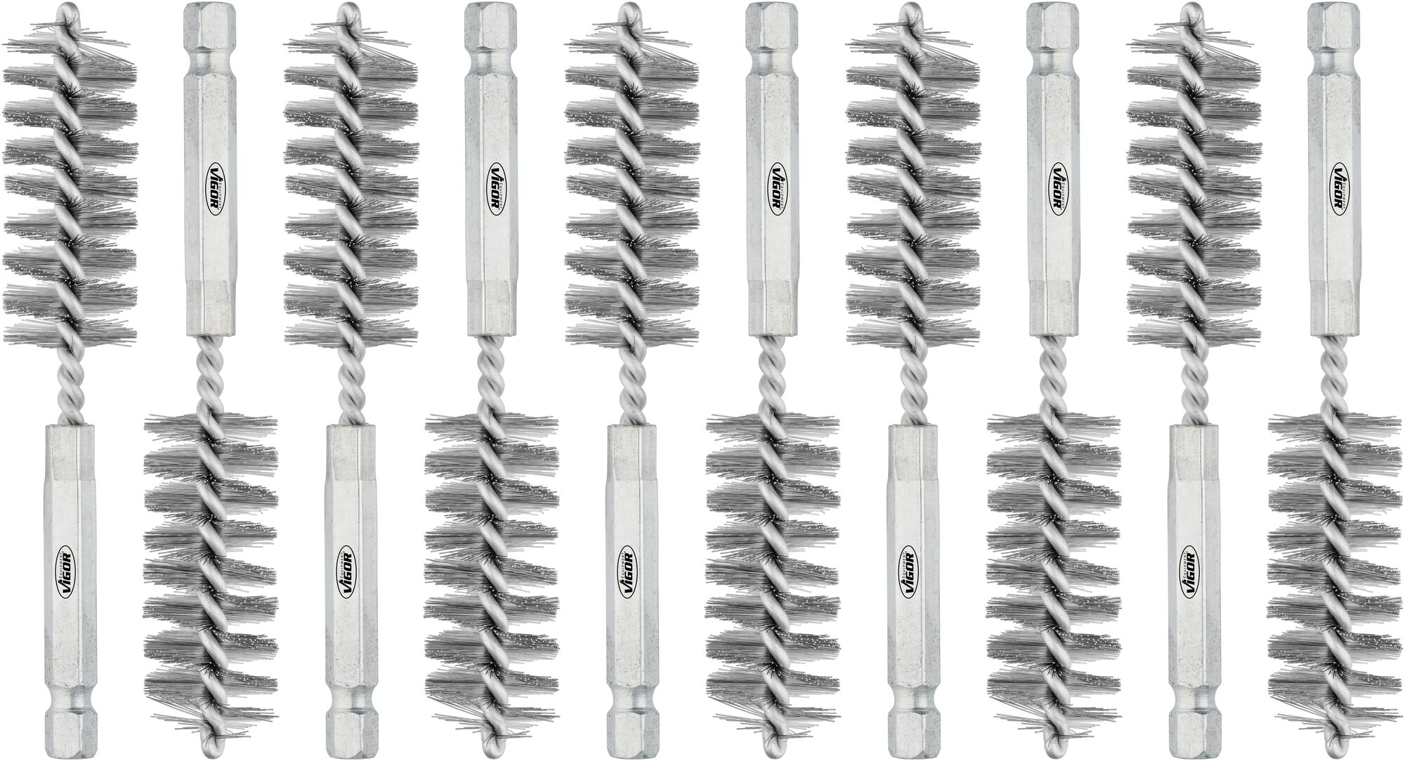 VIGOR Stahlbürsten Satz ? 18 mm · V4646S-18