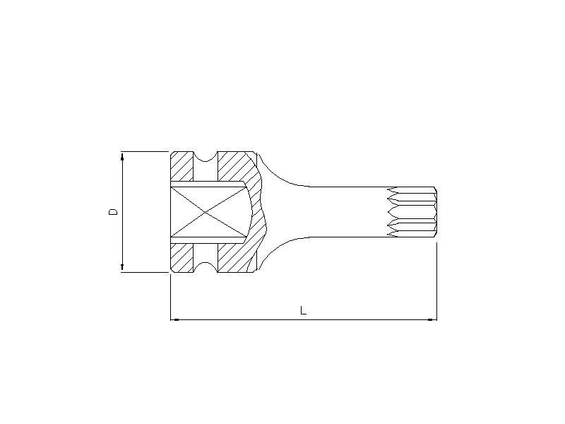 Werkzeug Sonic Kraft-Biteinsatz 1/2" Vielzahn ein Stück 43mmL M14 86804314