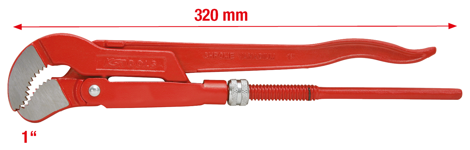 45° gewinkelte Eckrohrzange, 1``