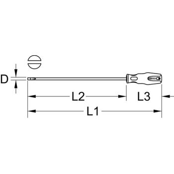 ERGOTORQUEplus Schlitz-Schraubendreher, 8mm, 405mm lang