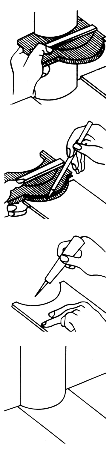 Konturen-Lehre, Kunststoff, 280 mm lang