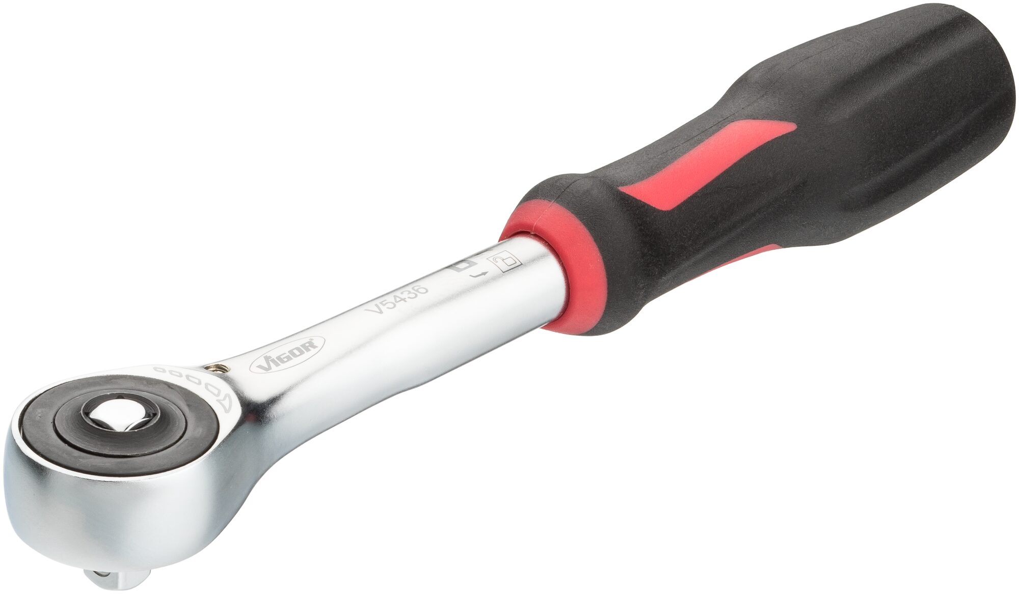 VIGOR 360° Drehgriff-Umschaltknarre · V5436 · Vierkant massiv 6,3 mm (1/4 Zoll) · 176 mm
