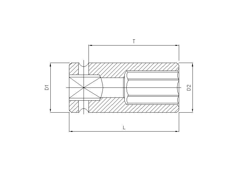 Werkzeug Sonic Kraft-Stecknuss 1" lang 6-kant 33mm 3559033