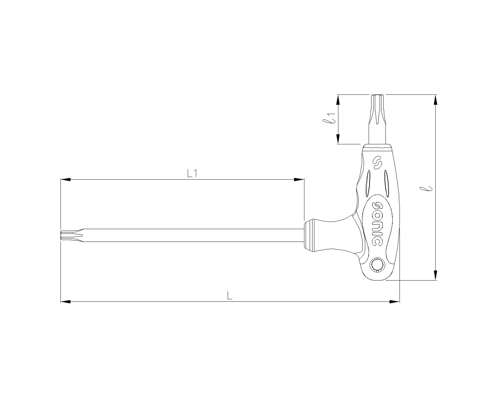 Werkzeug Sonic Winkelschlüssel T-Griff TX T40 1960240