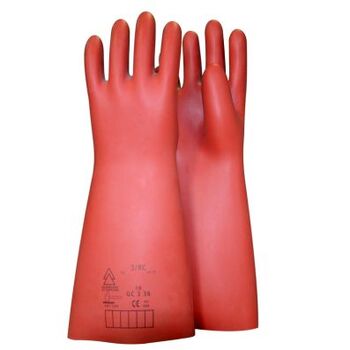 Elektriker-Schutzhandschuh mit mechanischen und thermischen Schutz, Größe 10, Klasse 4, rot
