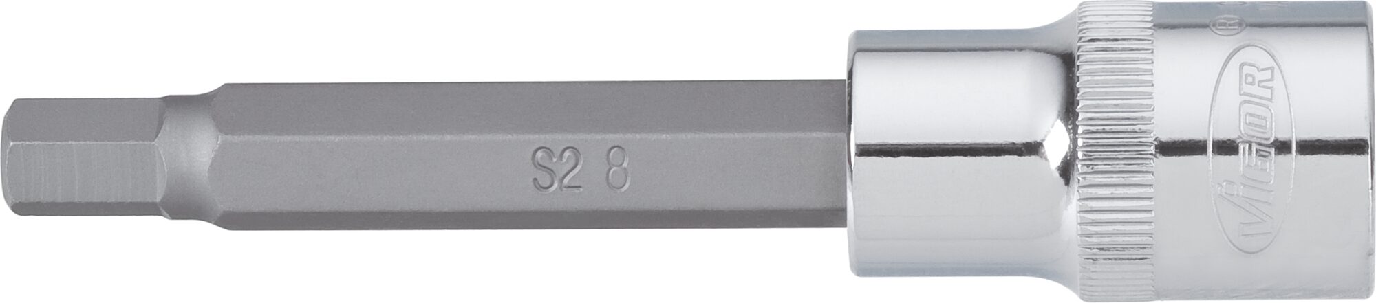 VIGOR Innensechskant Schraubendreher-Einsatz · V2077 · Vierkant hohl 12,5 mm (1/2 Zoll) · Innen Sechskant Profil · 11 mm