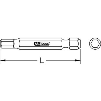 1/4" Bit Innensechskant, 50mm, 10mm