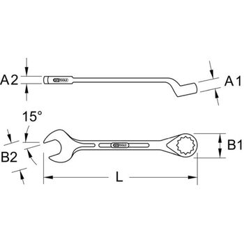 Ringmaulschlüssel, gekröpft, 1.3/4"