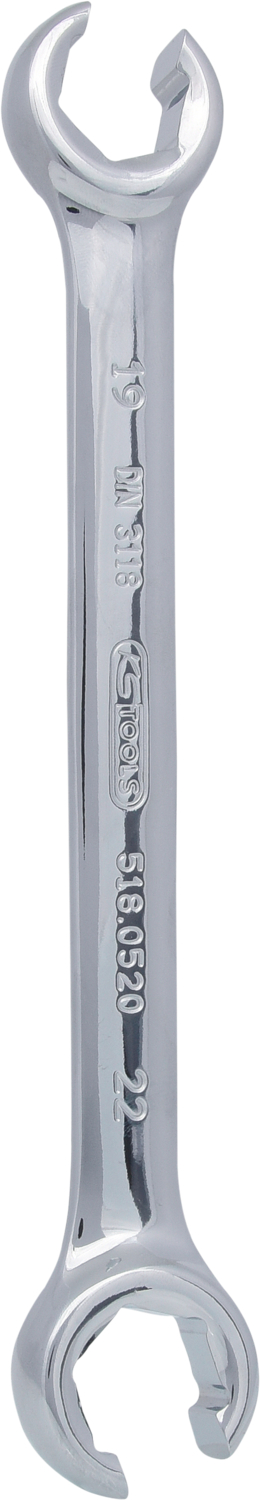 CHROMEplus Offener Doppel-Ringschlüssel, abgewinkelt, 19x22mm CHROMEplus Offener Doppel-Ringschlüssel, abgewinkelt, 19x22mm