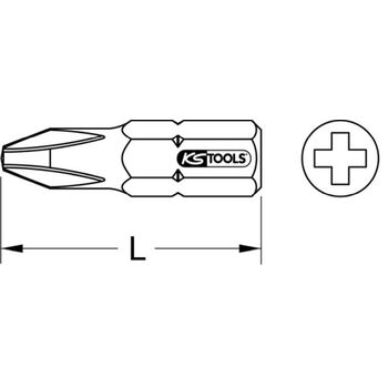 1/4" Bit PH, 25mm, PH00