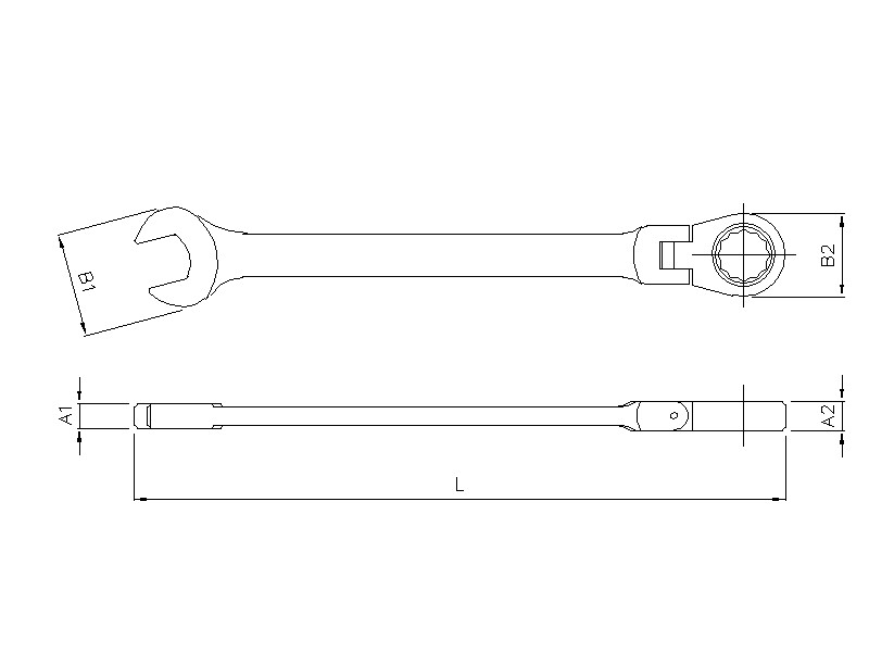 Werkzeug Sonic Flexible Ring-Gabelschlüssel Ratschensatz 12-kant 12-tlg. 601218