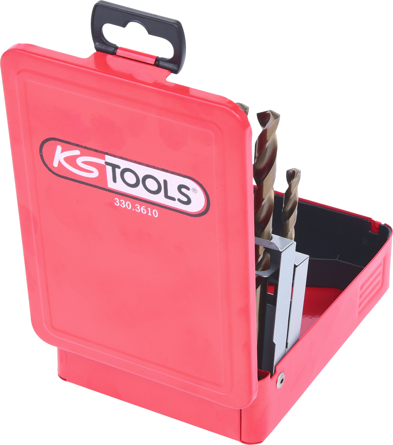 HSS-G Co 5 Spiralbohrer-Satz, Stahlblechkassette 19-tlg 1-10mm
