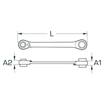 Ratschen-Doppelringschlüssel KS TOOLS BT013901 Ratschen-Doppelringschlüssel KS TOOLS BT013901