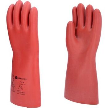 Elektriker-Schutzhandschuh mit mechanischem Schutz, Größe 12, Klasse 4, rot