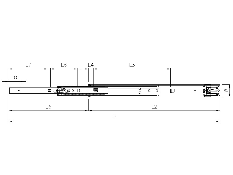 Werkzeugwagen Sonic Schubladenschiene rechts S12XD, S14, S15 47244