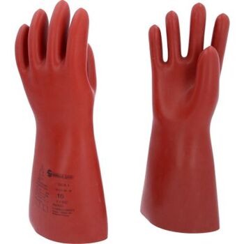 Elektriker-Schutzhandschuh mit mechanischen und thermischen Schutz, Größe 10, Klasse 1, rot