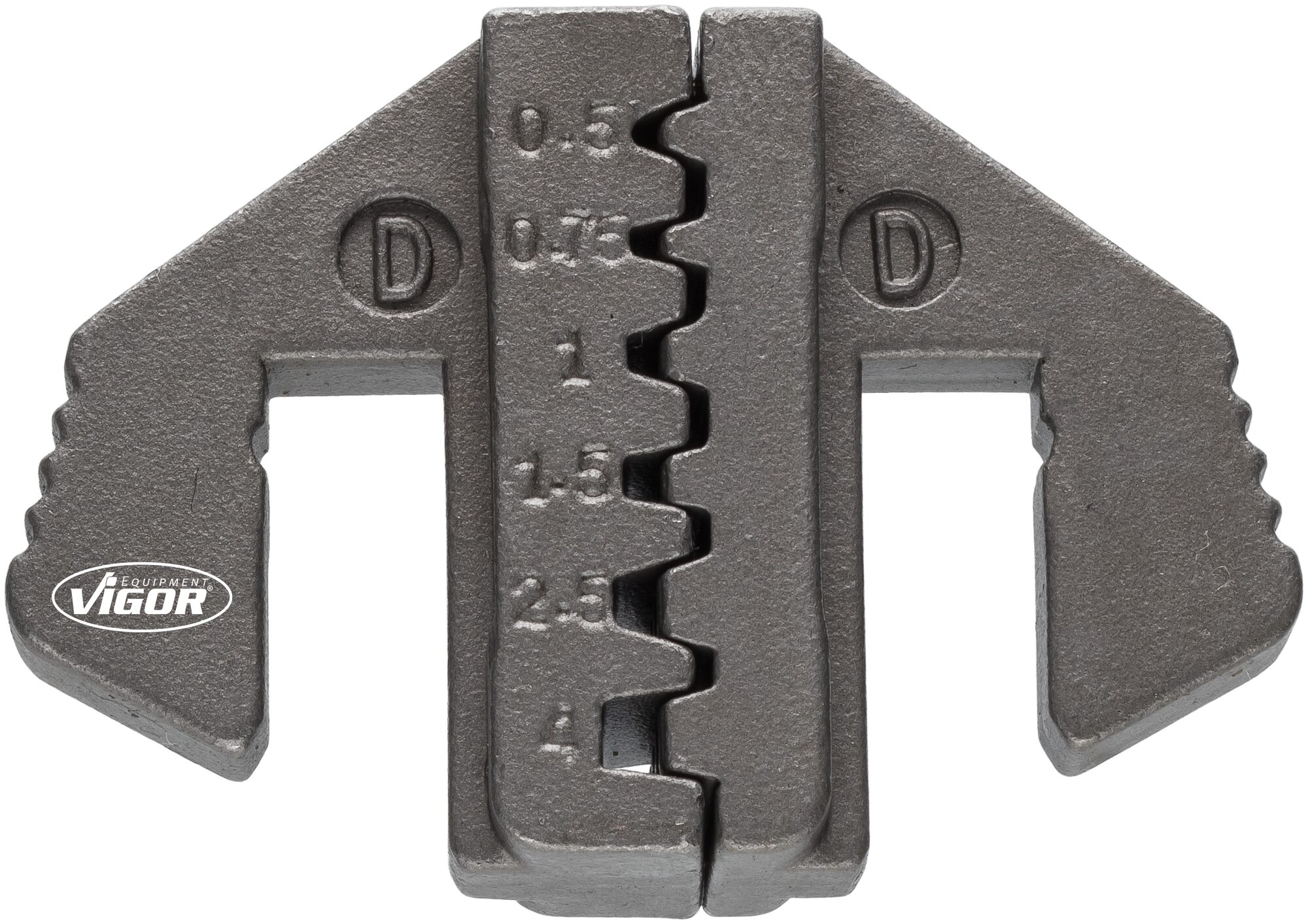 VIGOR Crimp-Einsatz D: für Aderendhülsen mit und ohne Kragen von 0,5 – 4,0 mm2 · V2499-D