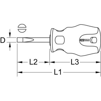 ERGOTORQUEplus Schlitz-Schraubendreher, kurz, 6,5mm