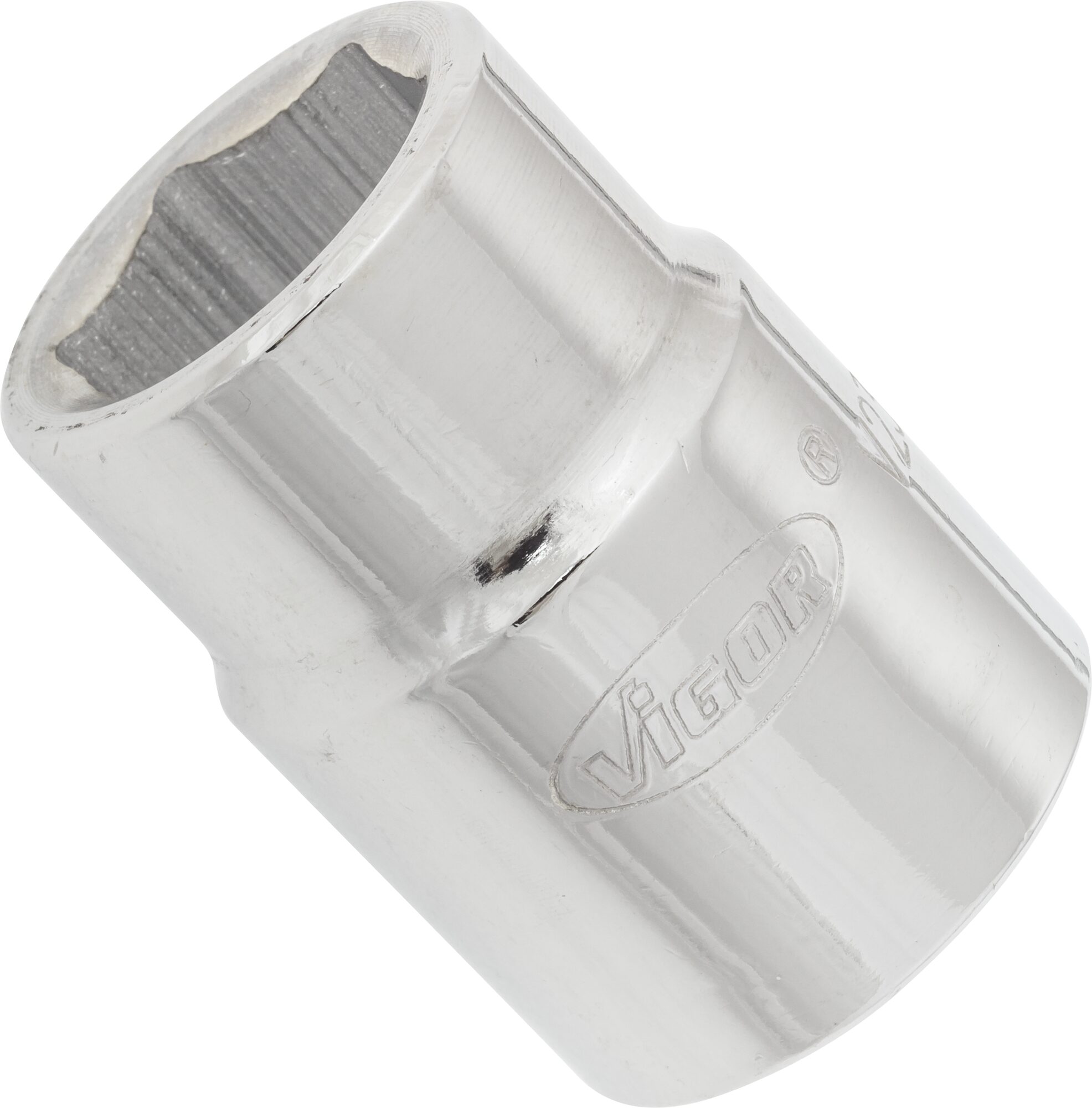 VIGOR Steckschlüsseleinsatz · V2325N · Vierkant hohl 20 mm (3/4 Zoll) · Außen Sechskant Profil · 22 mm