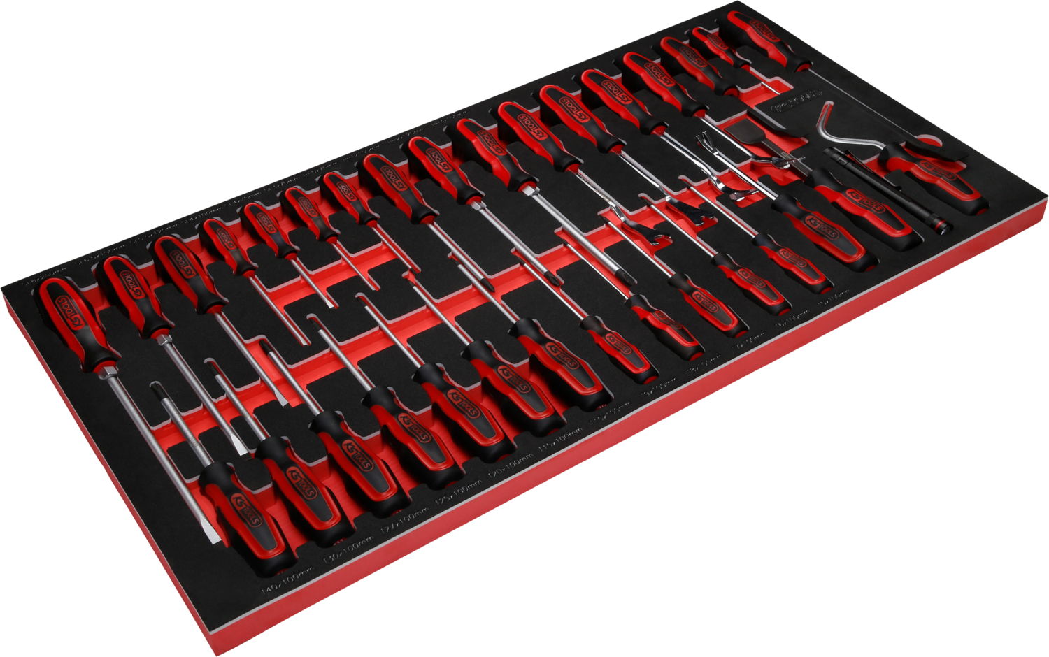 Schraubendreher-Satz in Schaumstoffeinlage, 33-tlg