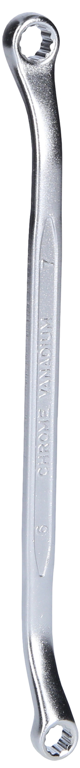 Doppel-Ringschlüssel, leicht gekröpft, 6x7mm