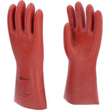 Elektriker-Schutzhandschuh mit mechanischen und thermischen Schutz, Größe 12, Klasse 0, rot