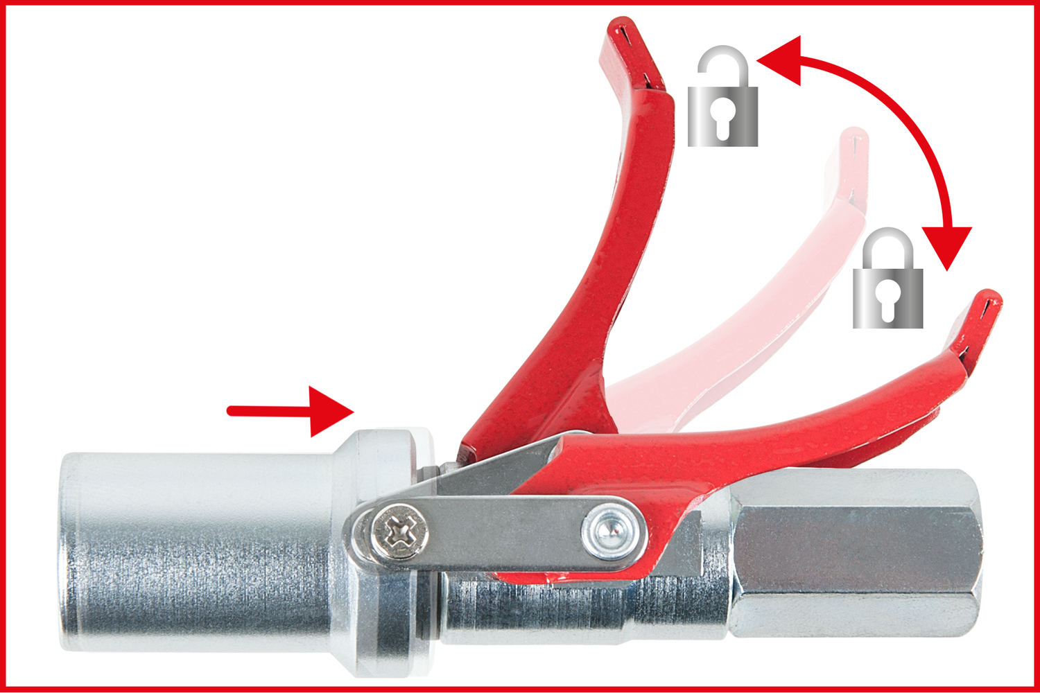 Quick-Lock Schnellkupplung für Fettpressen, 1/8"