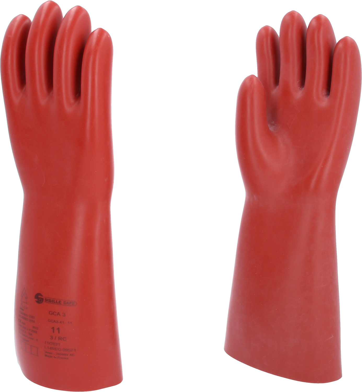 Elektriker-Schutzhandschuh mit mechanischen und thermischen Schutz, Größe 11, Klasse 3, rot