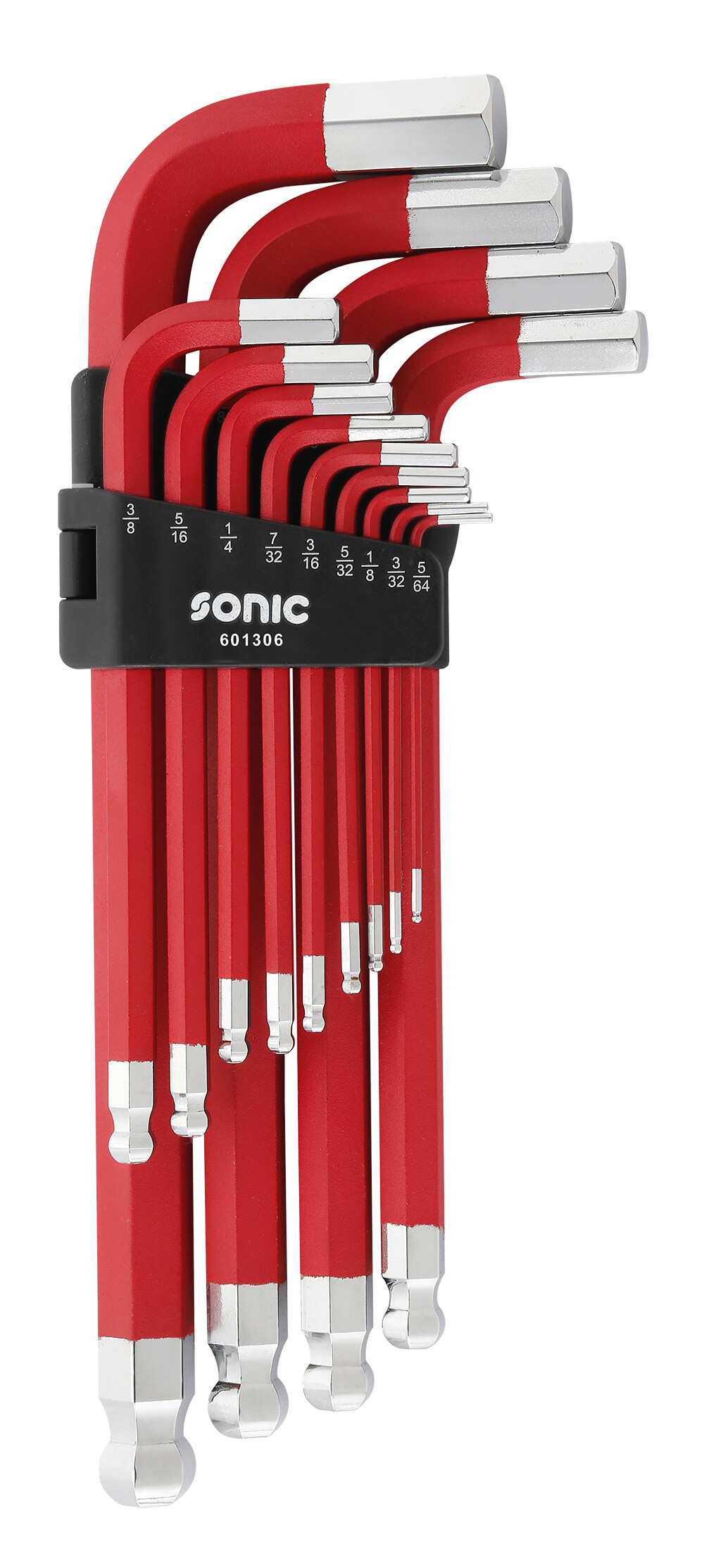 Werkzeug Sonic Innensechskantschlüsselsatz magnetisch Kugelkopf SAE 13-tlg. 601306