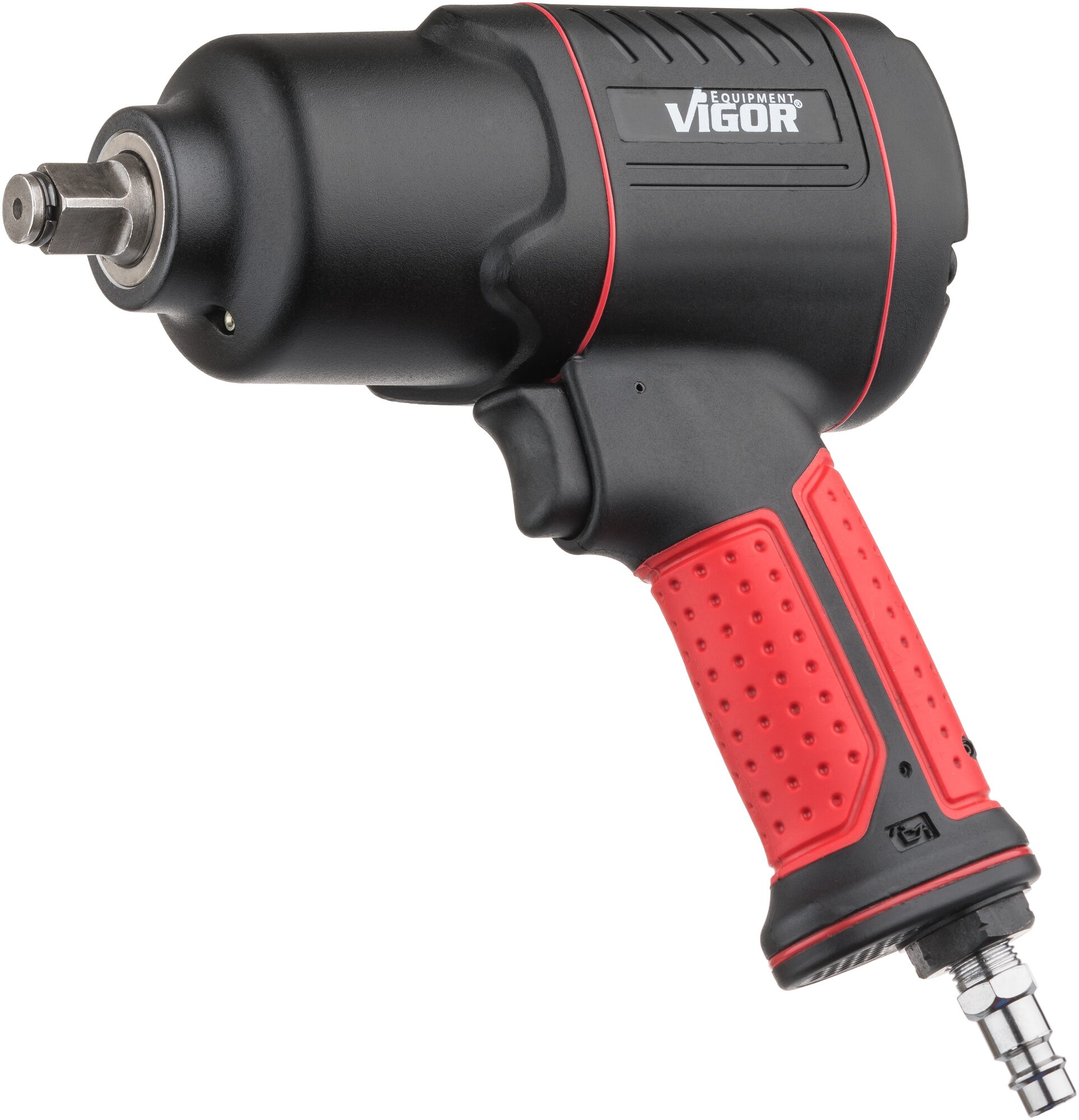 VIGOR Schlagschrauber · V4800 · Lösemoment maximal: 1200 Nm · Vierkant massiv 12,5 mm (1/2 Zoll) · 186.8 mm · Hochleistungs-Doppelhammer-Schlagwerk