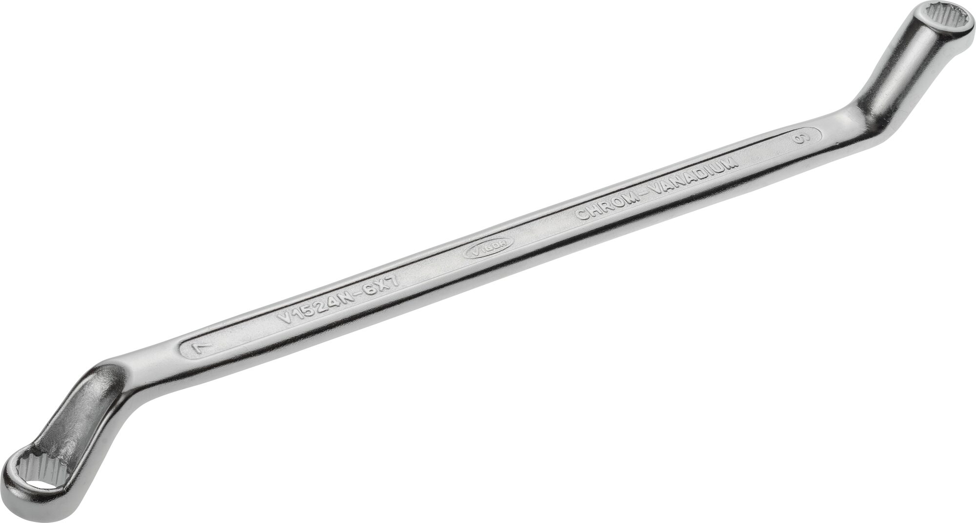 VIGOR Doppel-Ringschlüssel · V1524N-6X7 · Außen Doppel-Sechskant Profil · 6 x 7 mm