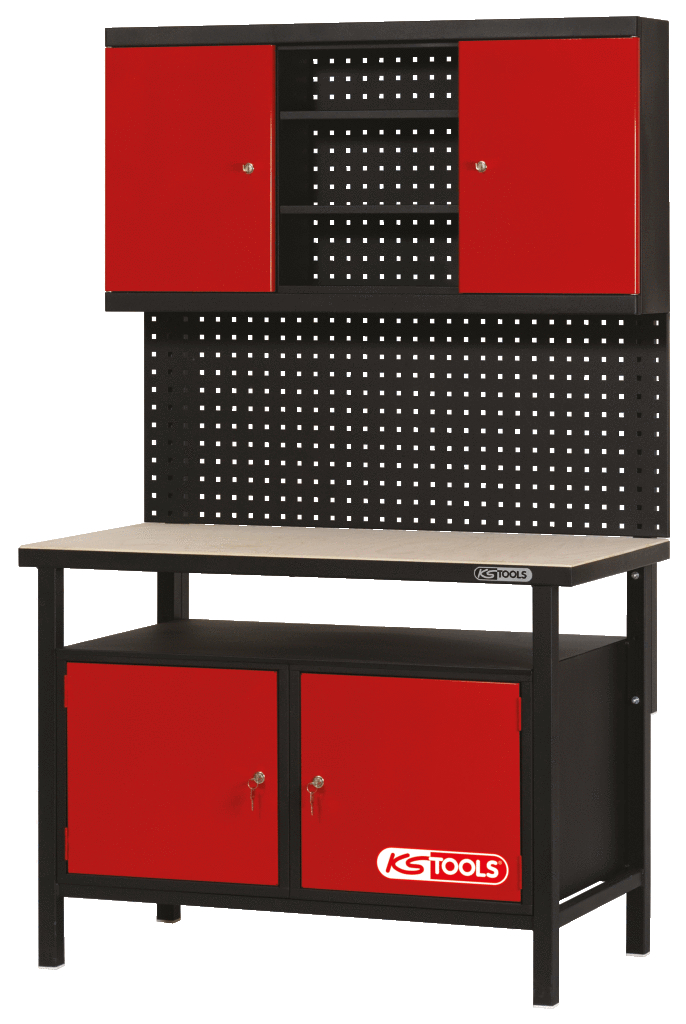 Profi-Werkbank mit 2 Türen, H840xB1200xT600mm