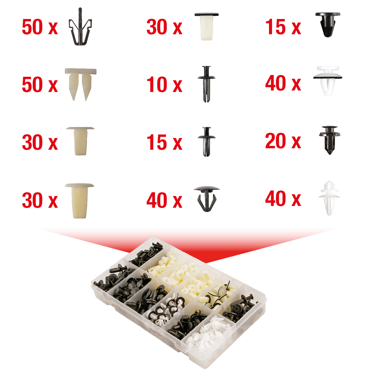 Befestigungs-Clip-Satz für Mitsubishi, 370-tlg