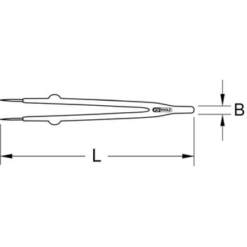 Pinzette mit Schutzisolierung, spitz, 11mm