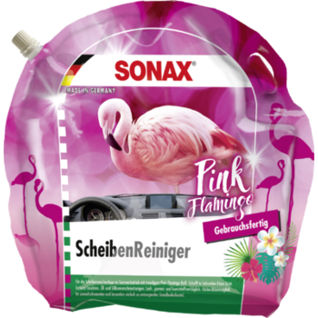 Reiniger, Scheibenreinigungsanlage ScheibenReiniger gebrauchsfertig Pink Flamingo